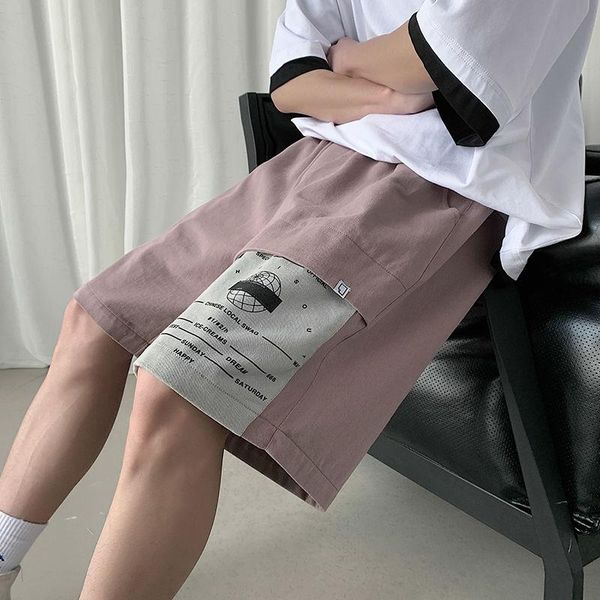 men's shorts 2021 summer youth loose large size personality stitching fashion casual workwear five-point pants, White;black
men's shorts 2021 summer youth loose large size personality stitching fashion casual workwear five-point pants, White;black
