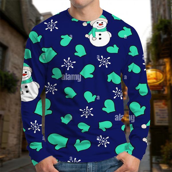 men's christmas printed gloves small pattern shirt visual impact party fashion round neck sweatshirt, Black
men's christmas printed gloves small pattern shirt visual impact party fashion round neck sweatshirt, Black