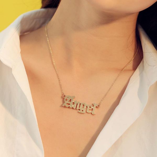 pendant necklaces korean simple letter angle necklace women girls gold chain statement lover choker wedding jewelry accessories, Silver
pendant necklaces korean simple letter angle necklace women girls gold chain statement lover choker wedding jewelry accessories, Silver