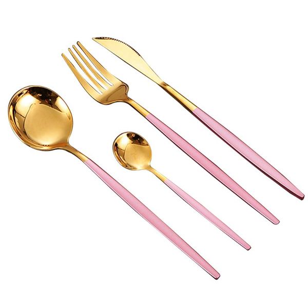 forks pink gold cutlery set stainless steel dinnerware 4pcs knives coffee spoons flatware kitchen dinner tableware
forks pink gold cutlery set stainless steel dinnerware 4pcs knives coffee spoons flatware kitchen dinner tableware