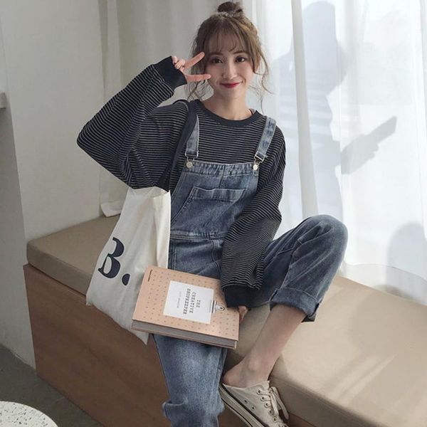 women's jumpsuits & rompers bib pants net red aging retro strap trousers female spring 2021 korean loose straight jeans, Black;white
women's jumpsuits & rompers bib pants net red aging retro strap trousers female spring 2021 korean loose straight jeans, Black;white