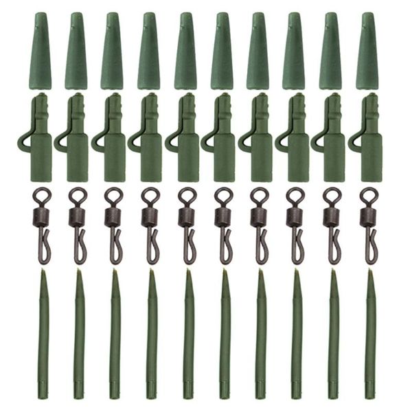 fishing accessories 40pcs/set carp tackle anti-slip swivel lead sleeve tail rubber kit (green)
fishing accessories 40pcs/set carp tackle anti-slip swivel lead sleeve tail rubber kit (green)