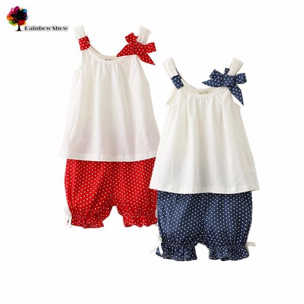 children clothing summer girls fresh lovely bows vest dots lantern ss sets cotton casual, White
children clothing summer girls fresh lovely bows vest dots lantern ss sets cotton casual, White