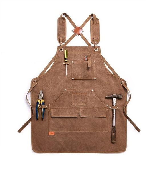 aprons durable goods heavy duty canvas work apron with tool pockets cross-back straps adjustable for woodworking painting
aprons durable goods heavy duty canvas work apron with tool pockets cross-back straps adjustable for woodworking painting