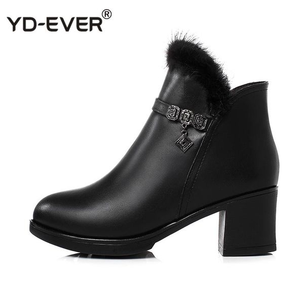 boots women high heels platform shoes winter thick warm wool for genuine leather ankle plus size, Black
boots women high heels platform shoes winter thick warm wool for genuine leather ankle plus size, Black