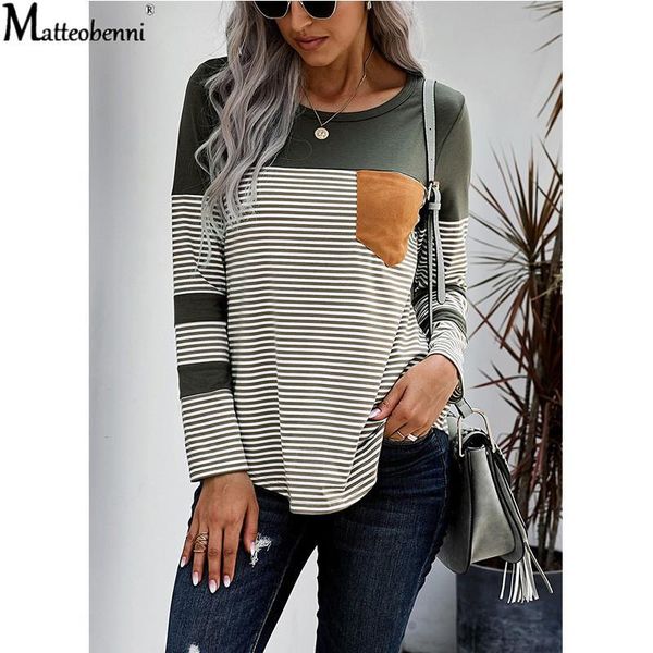 women's t-shirt 2021 autumn and winter women style casual striped printing stitching color long-sleeve fashion o-neck all-match, White
women's t-shirt 2021 autumn and winter women style casual striped printing stitching color long-sleeve fashion o-neck all-match, White
