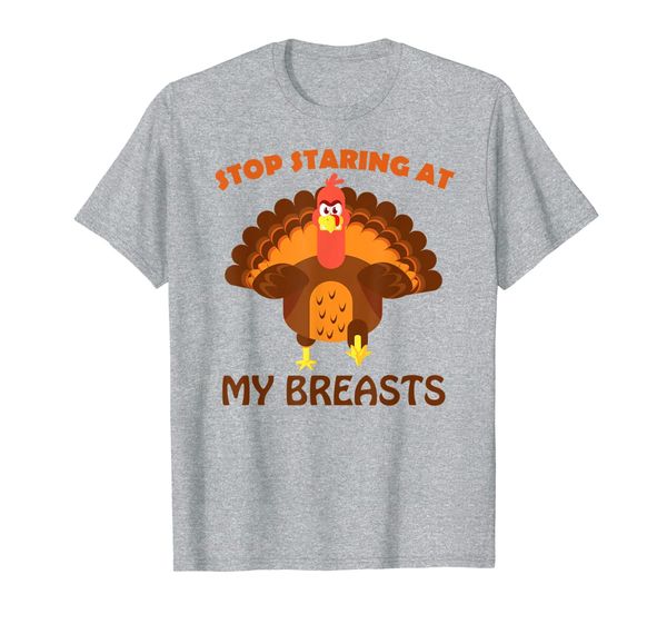sstaring at my turkey breasts shirt funny thanksgiving t-shirt, White;black