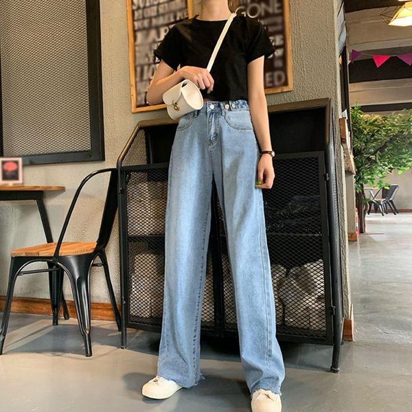 women's jeans high waist denim wide leg pants straight all-match loose light blue xl
women's jeans high waist denim wide leg pants straight all-match loose light blue xl
