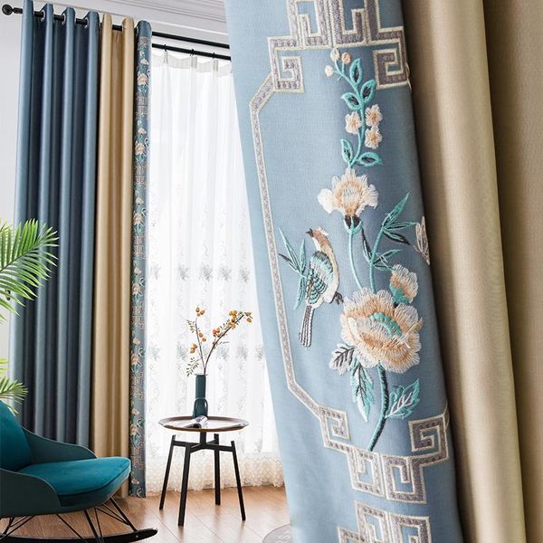 curtain & drapes 2021 chinese curtains modern embroidery high-end light luxury contrast color finished for living room bedroom
curtain & drapes 2021 chinese curtains modern embroidery high-end light luxury contrast color finished for living room bedroom