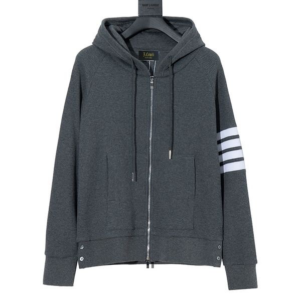 autumn and winter 2021 new tb yarn dyed waffle zipper solid color coat men's hoodie, Black
autumn and winter 2021 new tb yarn dyed waffle zipper solid color coat men's hoodie, Black