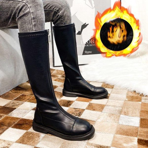 boots lucyever autumn winter warm short plush women front zipper low heels knee high woman stretch pu leather shoes female, Black
boots lucyever autumn winter warm short plush women front zipper low heels knee high woman stretch pu leather shoes female, Black