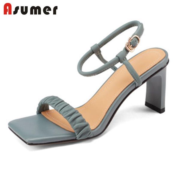 dress shoes asumer 2021 arrive genuine leather sandals ladies pleated high heels summer fashion party wedding woman, Black
dress shoes asumer 2021 arrive genuine leather sandals ladies pleated high heels summer fashion party wedding woman, Black