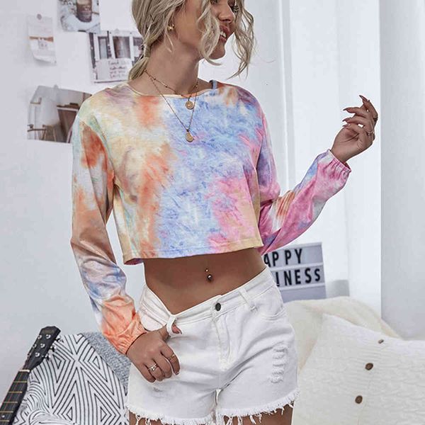 t shirts hollow out tie dye print short t shirt women 2021 full sleeve spring autumn lace up ladies casual cropped and pullovers pg0q, White
t shirts hollow out tie dye print short t shirt women 2021 full sleeve spring autumn lace up ladies casual cropped and pullovers pg0q, White