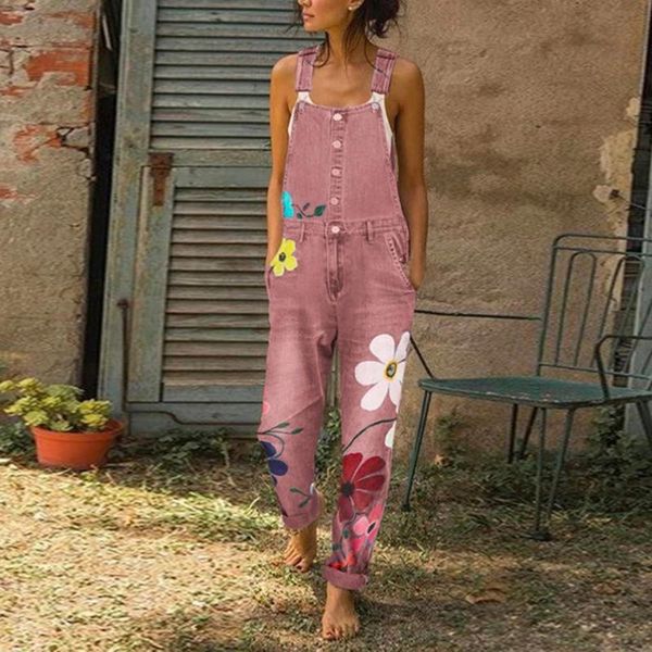 women's jumpsuits & rompers women floral printed long jeans pants denim straps light washes pocket overalls strayght trousers, Black;white
women's jumpsuits & rompers women floral printed long jeans pants denim straps light washes pocket overalls strayght trousers, Black;white