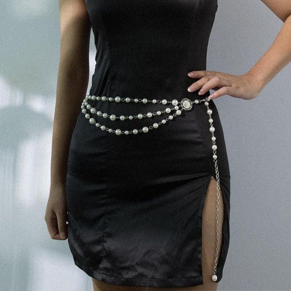 europe and the united states, casual retro pearl multi-layer body chain, personality like simple yoga waist chain belts, Black;brown
europe and the united states, casual retro pearl multi-layer body chain, personality like simple yoga waist chain belts, Black;brown
