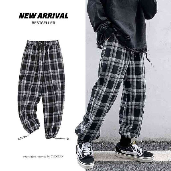men's pants spring summer plaid fashion retro casual men streetwear korean loose straight wide leg mens trousers a1vg, Black
men's pants spring summer plaid fashion retro casual men streetwear korean loose straight wide leg mens trousers a1vg, Black