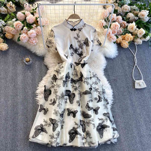 orgreeter summer dress for women 3d butterfly embroidery cheongsam collar mesh 210525, Black;gray
orgreeter summer dress for women 3d butterfly embroidery cheongsam collar mesh 210525, Black;gray