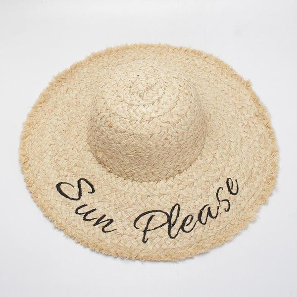 wide brim hats lafite straw hat summer outing beach lady's sunhat big letter embroidery, Blue;gray
wide brim hats lafite straw hat summer outing beach lady's sunhat big letter embroidery, Blue;gray