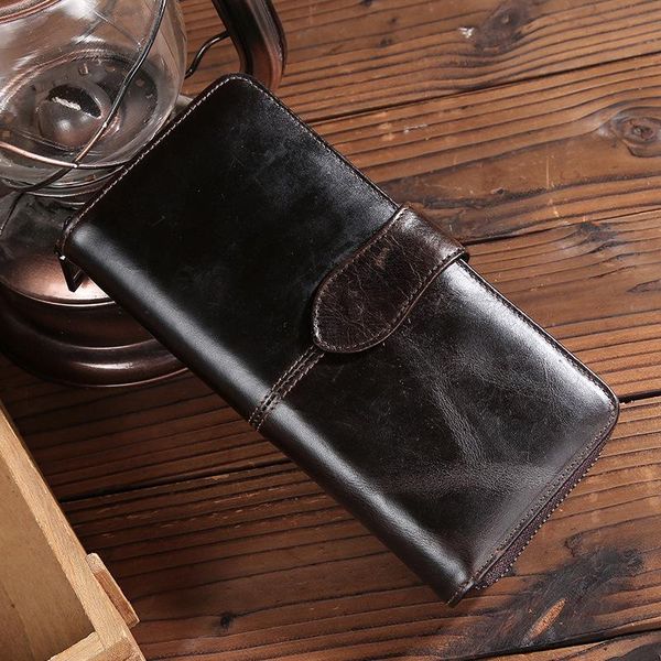 wallets vintage genuine leather men's casual&business long clutch cash dollar purse card holder coin mobile phone pack zipper, Red;black
wallets vintage genuine leather men's casual&business long clutch cash dollar purse card holder coin mobile phone pack zipper, Red;black