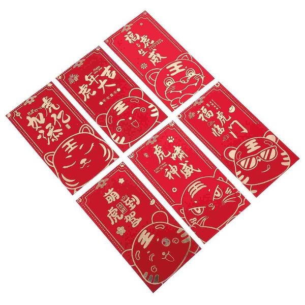 gift wrap 24pcs lovely year red packets exquisite 2022 packet props (red)
