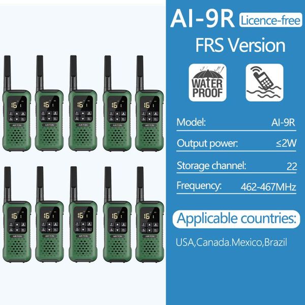 walkie talkie 10pcs airiton ai-9r floating ip67 waterproof walkie-talkies for radio motorola fishing kayak skiing portable
walkie talkie 10pcs airiton ai-9r floating ip67 waterproof walkie-talkies for radio motorola fishing kayak skiing portable