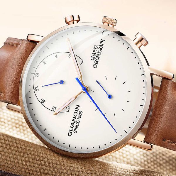 male guanqin brand luxury men's fashion creative chronography lighting analogue retro leather band quartz watches, Slivery;brown
male guanqin brand luxury men's fashion creative chronography lighting analogue retro leather band quartz watches, Slivery;brown