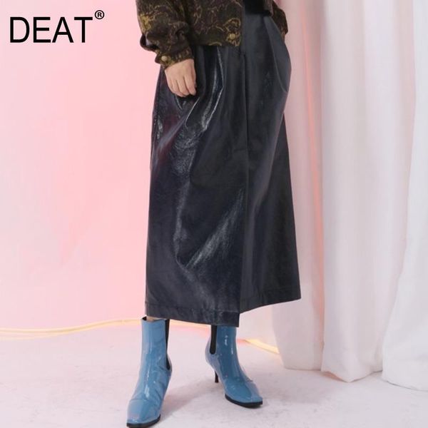 women's pants & capris deat 2021 spring high waist solid color split skirt women vintage loose temperament a-line shine pu leather tide, Black;white
women's pants & capris deat 2021 spring high waist solid color split skirt women vintage loose temperament a-line shine pu leather tide, Black;white