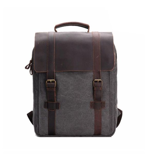backpack men/women canvas large genuine leather vintage school bag rucksack casual leisure travel men's lapbackpacks
backpack men/women canvas large genuine leather vintage school bag rucksack casual leisure travel men's lapbackpacks