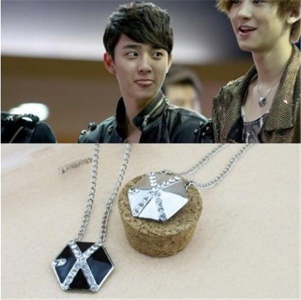 pendant necklaces korea exo chris necklace, Silver