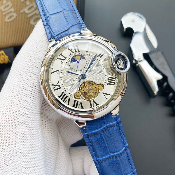 2021 new luxury mens watches large flywheel four stitches automatic mechanical watch moon phase wristwatches brand leather strap fashion gif, Slivery;brown
2021 new luxury mens watches large flywheel four stitches automatic mechanical watch moon phase wristwatches brand leather strap fashion gif, Slivery;brown