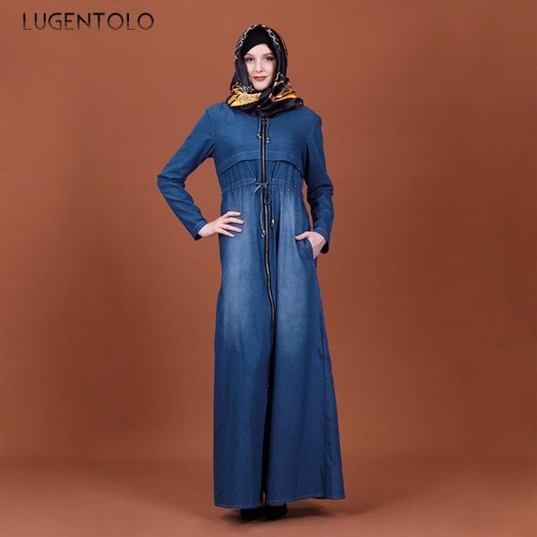 casual dresses women denim long dress elegant muslim abaya sleeve big swing high waist hooded womens maxi, Black;gray
casual dresses women denim long dress elegant muslim abaya sleeve big swing high waist hooded womens maxi, Black;gray