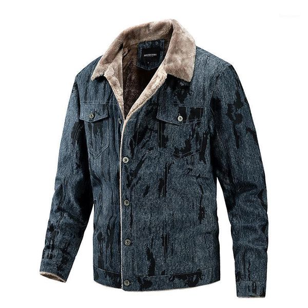 men's jackets winter plus velvet thicken denim jacket casual baseball uniform coat, Black;brown
men's jackets winter plus velvet thicken denim jacket casual baseball uniform coat, Black;brown
