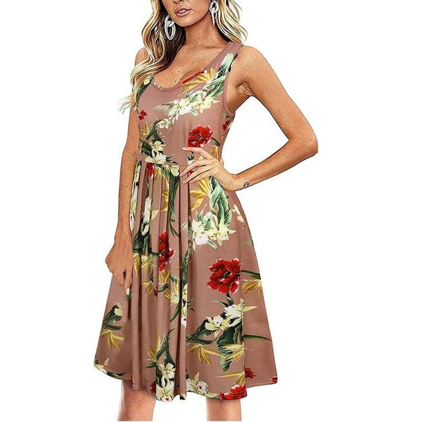 casual dresses women beach sundress sleeveless floral mini dress vintage high waist summer party elegant female sukienka, Black;gray
casual dresses women beach sundress sleeveless floral mini dress vintage high waist summer party elegant female sukienka, Black;gray