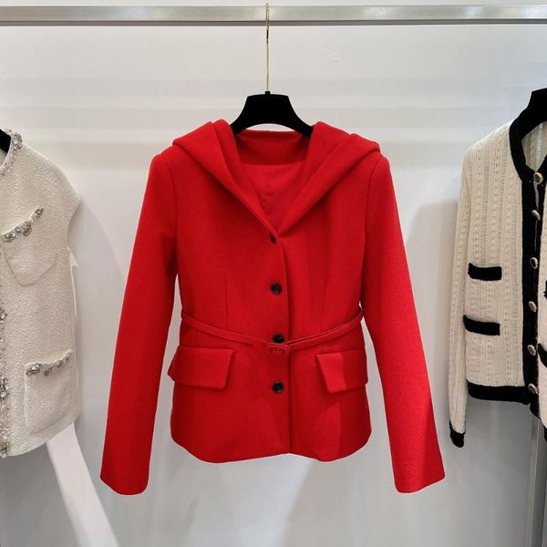 women's jackets 2021 jacket coat autumn winter fashion red single breasted hooded, Black;brown
women's jackets 2021 jacket coat autumn winter fashion red single breasted hooded, Black;brown