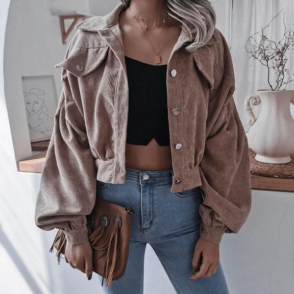women's jackets zoulv 2021 women corduroy lantern long sleeves lapel bf style jacket fall winter elegant solid color loose casual short, Black;brown
women's jackets zoulv 2021 women corduroy lantern long sleeves lapel bf style jacket fall winter elegant solid color loose casual short, Black;brown