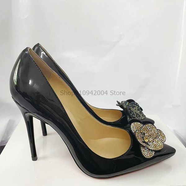 dress shoes crystal women pumps party high heels wedding plus size 43 female stiletto flower, Black
dress shoes crystal women pumps party high heels wedding plus size 43 female stiletto flower, Black