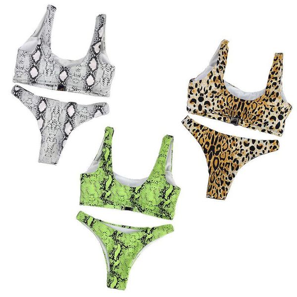 women 2 pcs bikini set snakeskin print push up cutout buckle front crop swimsuit triangle bottom bathing suit beachwear one-piece s
women 2 pcs bikini set snakeskin print push up cutout buckle front crop swimsuit triangle bottom bathing suit beachwear one-piece s