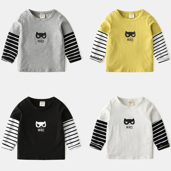 childrens clothes boys long sleeve t-shirt cotton kids clothing 2021 new spring autumn casual boys bottomed shirt 2-6t, White;black
childrens clothes boys long sleeve t-shirt cotton kids clothing 2021 new spring autumn casual boys bottomed shirt 2-6t, White;black