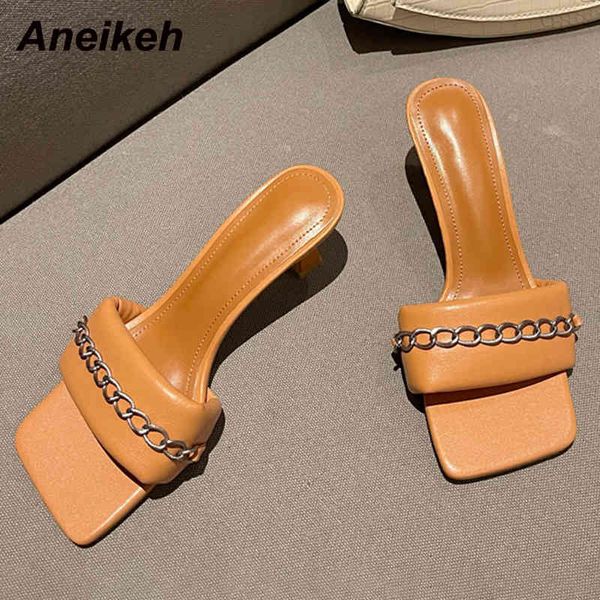 summer shoes for women pu peep toe thin heel chain slippers fashion shallow concise leisure metal decoratio solid 210507, Black
summer shoes for women pu peep toe thin heel chain slippers fashion shallow concise leisure metal decoratio solid 210507, Black