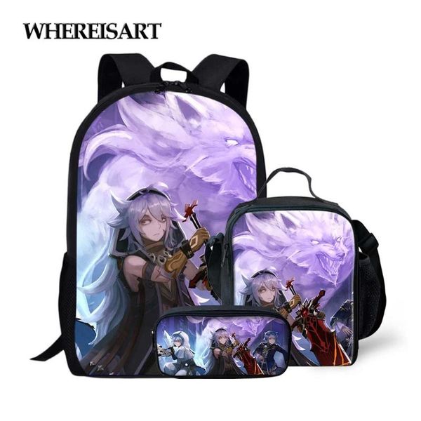 school bags whereisart cartoon backpack for kids boys girls game genshin impact printing 3pcs bag set student mochila infantil
school bags whereisart cartoon backpack for kids boys girls game genshin impact printing 3pcs bag set student mochila infantil