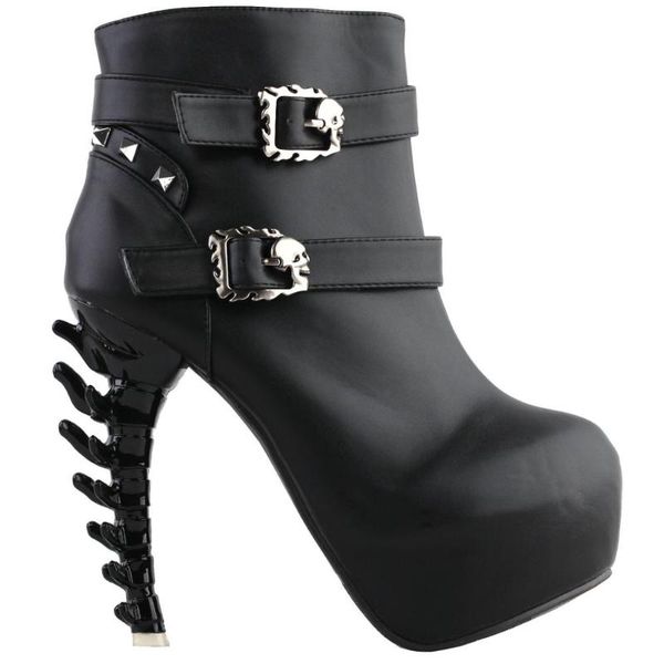 dress shoes lf80713 show story punk black skull buckle studs strappy high-bone heels platform ankle boots
dress shoes lf80713 show story punk black skull buckle studs strappy high-bone heels platform ankle boots