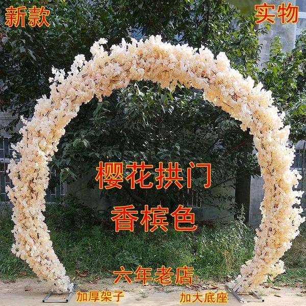 party decoration luxury wedding center pieces o shape arch door hanging garland flower stand with cherry blossoms for decor
party decoration luxury wedding center pieces o shape arch door hanging garland flower stand with cherry blossoms for decor