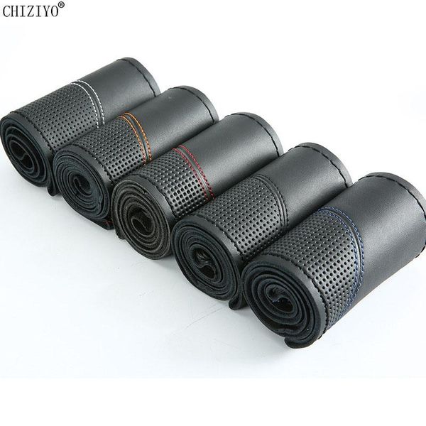 steering wheel covers 38cm genuine leather car braid cover breathable design anti-slip embossing car-styling with needles thread
steering wheel covers 38cm genuine leather car braid cover breathable design anti-slip embossing car-styling with needles thread