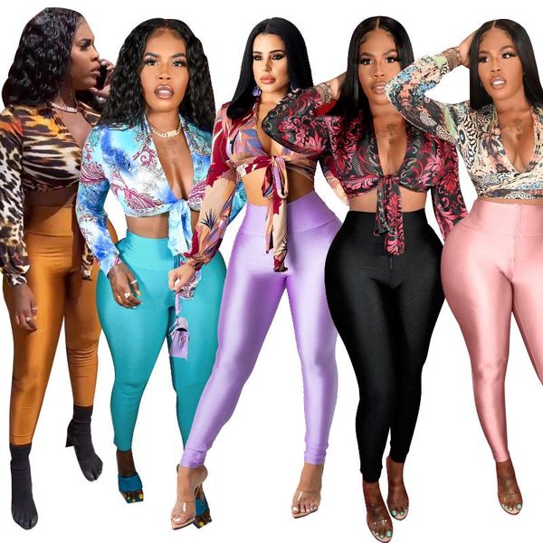 women's two piece pants two-piece long-sleeved fashion print jacket with tie autumn product pencil casual suit, White
women's two piece pants two-piece long-sleeved fashion print jacket with tie autumn product pencil casual suit, White