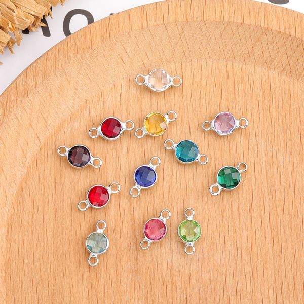 925 silver plated colorful 6mm double hook crystal birthstone charms for diy jewelry making, Bronze;silver
925 silver plated colorful 6mm double hook crystal birthstone charms for diy jewelry making, Bronze;silver