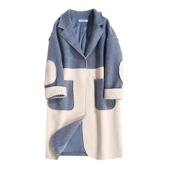 women's wool & blends 20020 autumn winter women korean coat ladies patchwork casual coats single breasted turn-down collar jakects, Black
women's wool & blends 20020 autumn winter women korean coat ladies patchwork casual coats single breasted turn-down collar jakects, Black