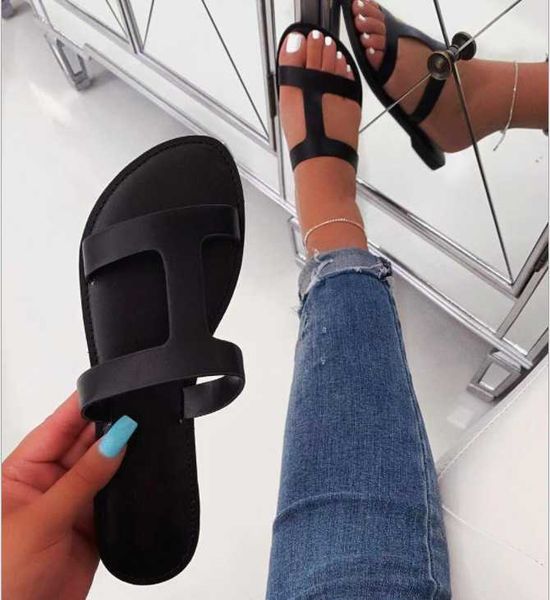 slippers post 2021 women's sandals fashion wild ladies leather outdoor beach shoes women, Black
slippers post 2021 women's sandals fashion wild ladies leather outdoor beach shoes women, Black