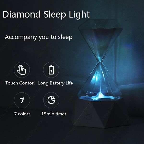 smart home control hourglass sleep lamp diamond light rechargable touch 15 min timmer 7 colors adjustable househould romantic night
smart home control hourglass sleep lamp diamond light rechargable touch 15 min timmer 7 colors adjustable househould romantic night