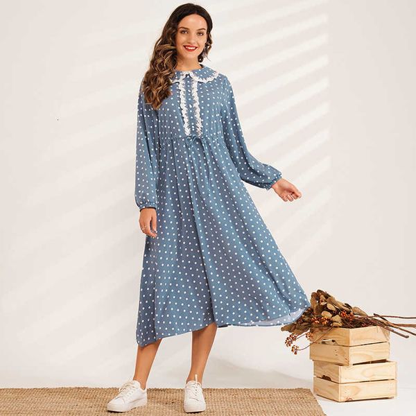 casual dresses product ladies fashion sweet lace doll lapel temperament age-reducing waist drawstring polka dot blue long woman kn, Black;gray
casual dresses product ladies fashion sweet lace doll lapel temperament age-reducing waist drawstring polka dot blue long woman kn, Black;gray