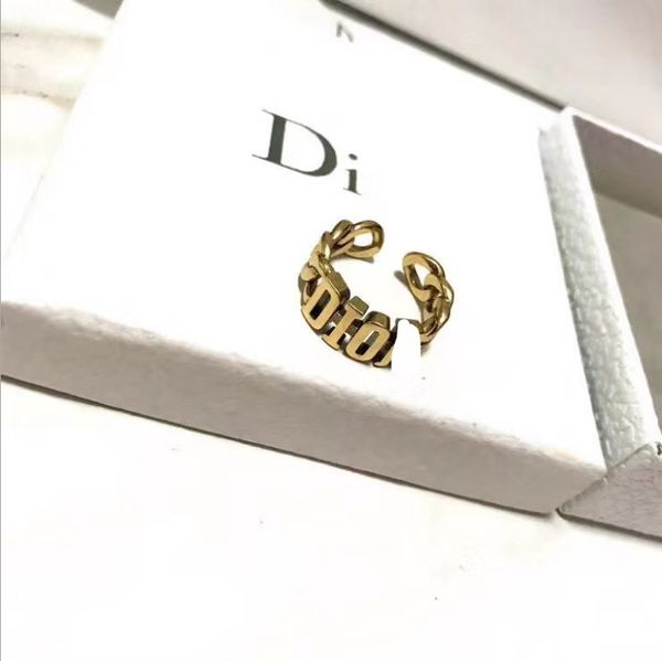 70% off d new female letter ring seiko style ring, Silver